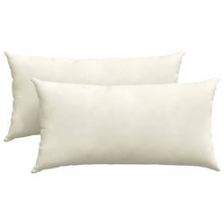 Coussins De Canapé 2 Pcs Crème 80 X 40 Cm Vidaxl
