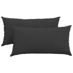 Coussins De Canapé 2 Pcs Noir 80 X 40 Cm Tissu Vidaxl