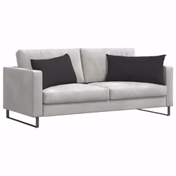 Coussins De Canapé 2 Pcs Noir 80 X 40 Cm Tissu Vidaxl - Vue supplémentaire 2