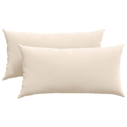 Coussins De Canapé 2 Pcs Beige 80 X 40 Cm Tissu Vidaxl