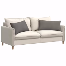 Coussins De Canapé 2 Pcs Gris Clair 80 X 40 Cm Vidaxl - Vue supplémentaire 2