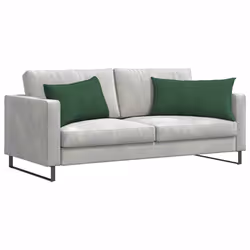 Coussins De Canapé 2 Pcs Vert Foncé 80 X 40 Cm Vidaxl - Vue supplémentaire 2
