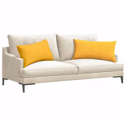 Coussins De Canapé 2 Pcs Jaune Clair 80 X 40 Cm Vidaxl - Vue supplémentaire 2