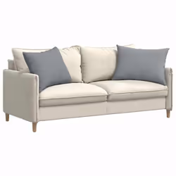 Coussins De Canapé 2 Pcs Gris Clair 70 X 50 Cm Tissu Vidaxl - Vue supplémentaire 2