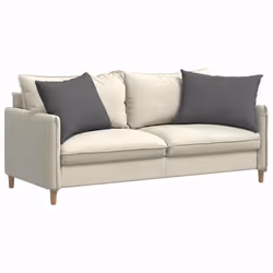 Coussins De Canapé 2 Pcs Gris Foncé 70 X 50 Cm Tissu Vidaxl - Vue supplémentaire 2