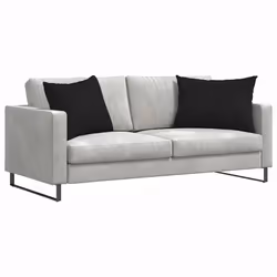 Coussins De Canapé 2 Pcs Noir 70 X 50 Cm Tissu Vidaxl - Vue supplémentaire 2