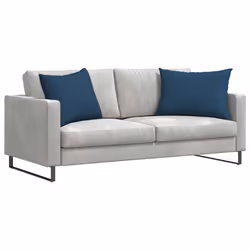 Coussins De Canapé 2 Pcs Bleu 70 X 50 Cm Tissu Vidaxl - Vue supplémentaire 2