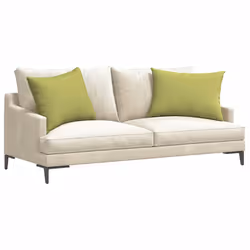 Coussins De Canapé 2 Pcs Vert Clair 70 X 50 Cm Tissu Vidaxl - Vue supplémentaire 2