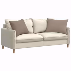 Coussins De Canapé 2 Pcs Taupe 70 X 50 Cm Tissu Vidaxl - Vue supplémentaire 2
