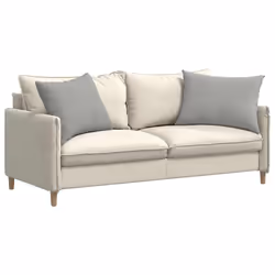 Coussins De Canapé 2 Pcs Gris Clair 70 X 50 Cm Tissu Vidaxl - Vue supplémentaire 2
