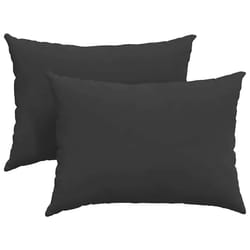 Coussins De Canapé 2 Pcs Noir 70 X 50 Cm Tissu Vidaxl