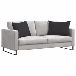 Coussins De Canapé 2 Pcs Noir 70 X 50 Cm Tissu Vidaxl - Vue supplémentaire 2