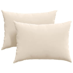 Coussins De Canapé 2 Pcs Beige 70 X 50 Cm Tissu Vidaxl