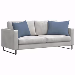 Coussins De Canapé 2 Pcs Bleu 70 X 50 Cm Vidaxl - Vue supplémentaire 2
