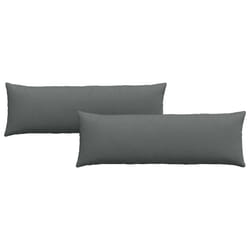 Coussins De Canapé 2 Pcs Gris Foncé 120 X 40 Cm Tissu Vidaxl