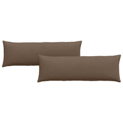 Coussins De Canapé 2 Pcs Marron 120 X 40 Cm Tissu Vidaxl