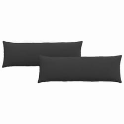 Coussins De Canapé 2 Pcs Noir 120 X 40 Cm Tissu Vidaxl