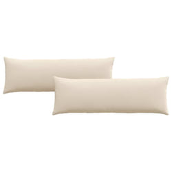 Coussins De Canapé 2 Pcs Beige 120 X 40 Cm Tissu Vidaxl