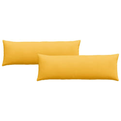 Coussins De Canapé 2 Pcs Jaune Clair 120 X 40 Cm Vidaxl