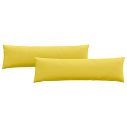 Coussins De Canapé 2 Pcs Jaune Clair 145 X 40 Cm Tissu Vidaxl