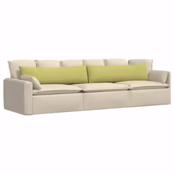 Coussins De Canapé 2 Pcs Vert Clair 145 X 40 Cm Tissu Vidaxl - Vue supplémentaire 2