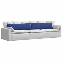 Coussins De Canapé 2 Pcs Bleu Police 145 X 40 Cm Vidaxl - Vue supplémentaire 2