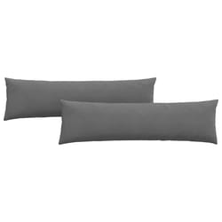 Coussins De Canapé 2 Pcs Gris Foncé 145 X 40 Cm Tissu Vidaxl