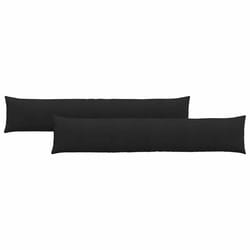 Coussins De Canapé 2 Pcs Noir 200 X 40 Cm Tissu Vidaxl