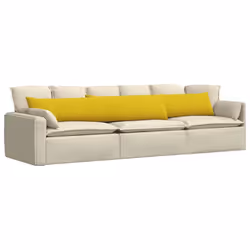 Coussins De Canapé 2 Pcs Jaune 200 X 40 Cm Vidaxl - Vue supplémentaire 2