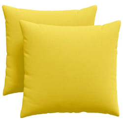 Coussins De Canapé 2 Pcs Jaune Clair 45 X 45 Cm Tissu Vidaxl
