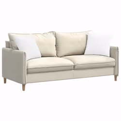 Coussins De Canapé 2 Pcs Blanc 45 X 45 Cm Tissu Vidaxl - Vue supplémentaire 2