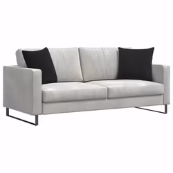 Coussins De Canapé 2 Pcs Noir 45 X 45 Cm Vidaxl - Vue supplémentaire 2