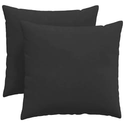 Coussins De Canapé 2 Pcs Noir 45 X 45 Cm Tissu Vidaxl