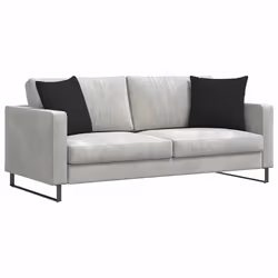 Coussins De Canapé 2 Pcs Noir 45 X 45 Cm Tissu Vidaxl - Vue supplémentaire 2