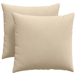 Coussins De Canapé 2 Pcs Crème 45 X 45 Cm Tissu Vidaxl