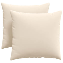 Coussins De Canapé 2 Pcs Beige 45 X 45 Cm Tissu Vidaxl
