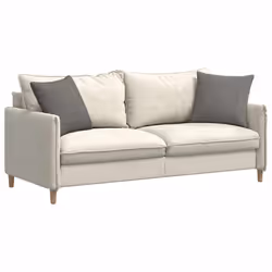 Coussins De Canapé 2 Pcs Gris Clair 45 X 45 Cm Vidaxl - Vue supplémentaire 2
