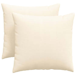Coussins De Canapé 2 Pcs Crème 45 X 45 Cm Vidaxl