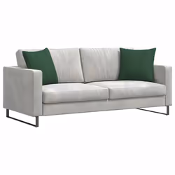 Coussins De Canapé 2 Pcs Vert Foncé 45 X 45 Cm Vidaxl - Vue supplémentaire 2