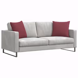 Coussins De Canapé 2 Pcs Bordeaux 50 X 50 Cm Tissu Vidaxl - Vue supplémentaire 2