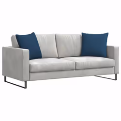 Coussins De Canapé 2 Pcs Bleu 50 X 50 Cm Tissu Vidaxl - Vue supplémentaire 2