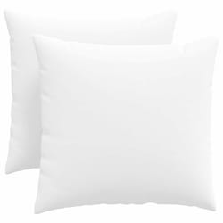 Coussins De Canapé 2 Pcs Blanc 50 X 50 Cm Tissu Vidaxl