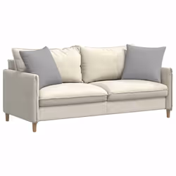 Coussins De Canapé 2 Pcs Gris Nuage 50 X 50 Cm Tissu Vidaxl - Vue supplémentaire 2