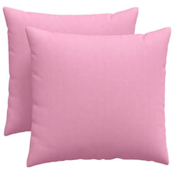 Coussins De Canapé 2 Pcs Rose 50 X 50 Cm Tissu Vidaxl