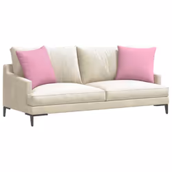 Coussins De Canapé 2 Pcs Rose 50 X 50 Cm Tissu Vidaxl - Vue supplémentaire 2