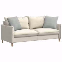 Coussins De Canapé 2 Pcs Gris Clair 50 X 50 Cm Vidaxl - Vue supplémentaire 2