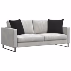 Coussins De Canapé 2 Pcs Noir 50 X 50 Cm Vidaxl - Vue supplémentaire 2