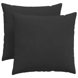 Coussins De Canapé 2 Pcs Noir 50 X 50 Cm Tissu Vidaxl