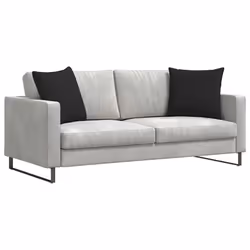 Coussins De Canapé 2 Pcs Noir 50 X 50 Cm Tissu Vidaxl - Vue supplémentaire 2