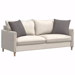 Coussins De Canapé 2 Pcs Gris Clair 50 X 50 Cm Vidaxl - Vue supplémentaire 2